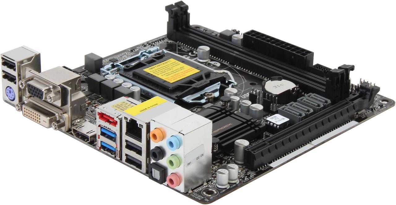 ASRock B85M-ITX LGA 1150 Intel B85 HDMI SATA 6Gb/s USB 3.0 Mini ITX Intel Motherboard