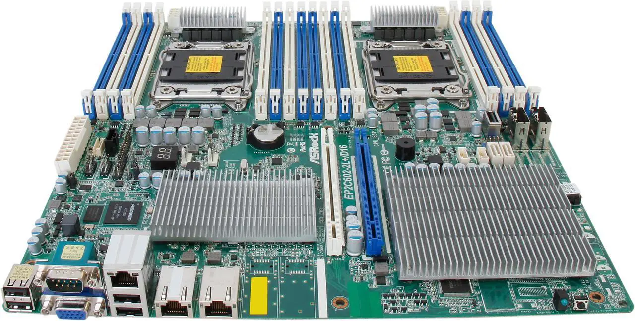 Alt view image 2 of 5 - AsRock Rack EP2C602-2L+/D16 SSI EEB Server Motherboard Dual LGA 2011 Intel C602 DDR3 1866 / 1600 / 1333 / 1066 R / LR ECC and UDIMM