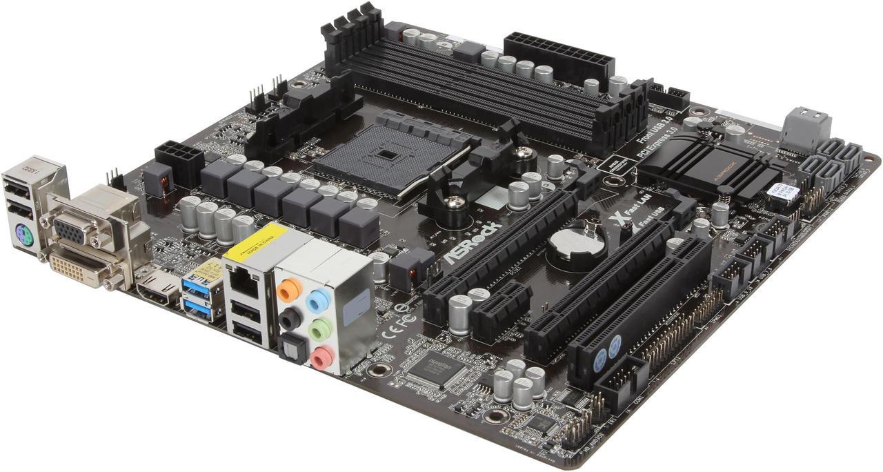 ASRock FM2A75M Pro4+ FM2+ / FM2 AMD A75 (Hudson D3) SATA 6Gb/s USB 3.0 HDMI Micro ATX AMD Motherboard