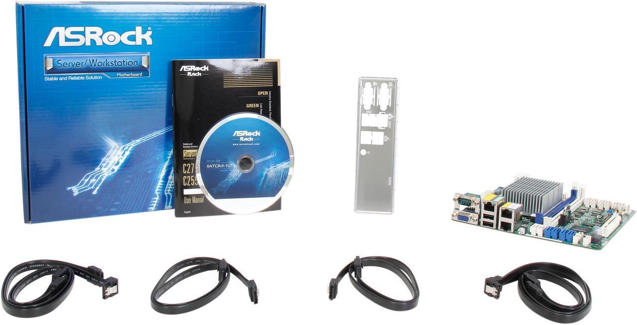 Alt view image 6 of 5 - AsRock Rack C2750D4I Mini ITX Server Motherboard FCBGA1283 DDR3 1600 / 1333