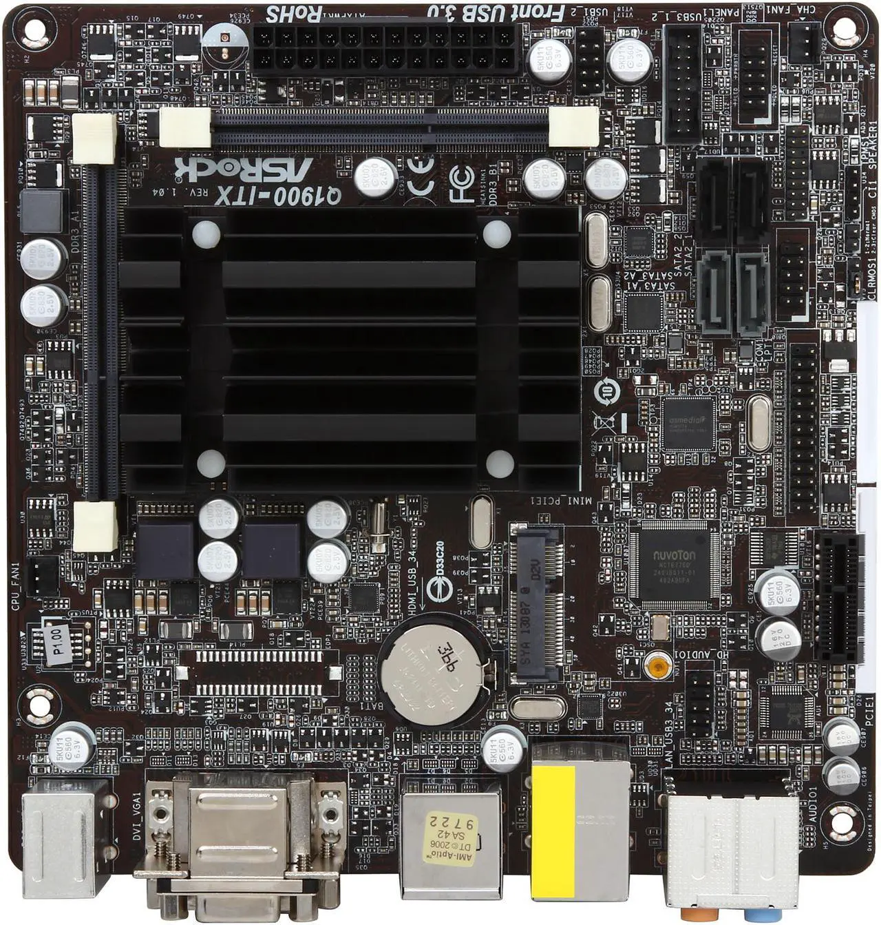 Alt view image 4 of 5 - ASRock Q1900-ITX Intel Celeron J1900 Motherboard / CPU / VGA Combo