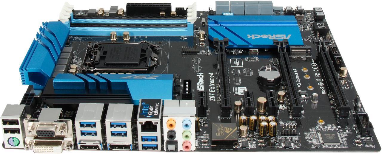 Alt view image 3 of 5 - ASRock Z97 Extreme4 LGA 1150 Intel Z97 HDMI SATA 6Gb/s USB 3.0 ATX Intel Motherboard