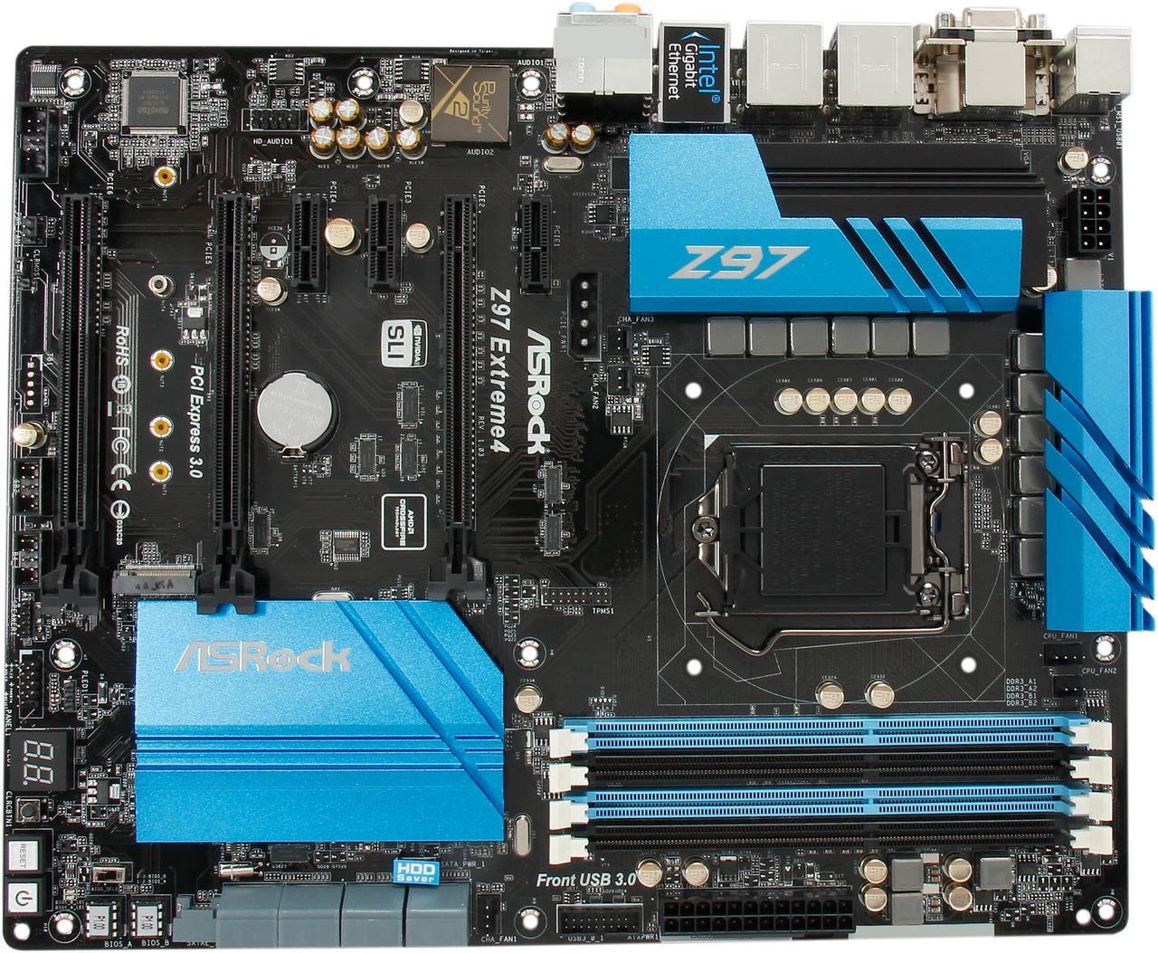 Alt view image 4 of 5 - ASRock Z97 Extreme4 LGA 1150 Intel Z97 HDMI SATA 6Gb/s USB 3.0 ATX Intel Motherboard