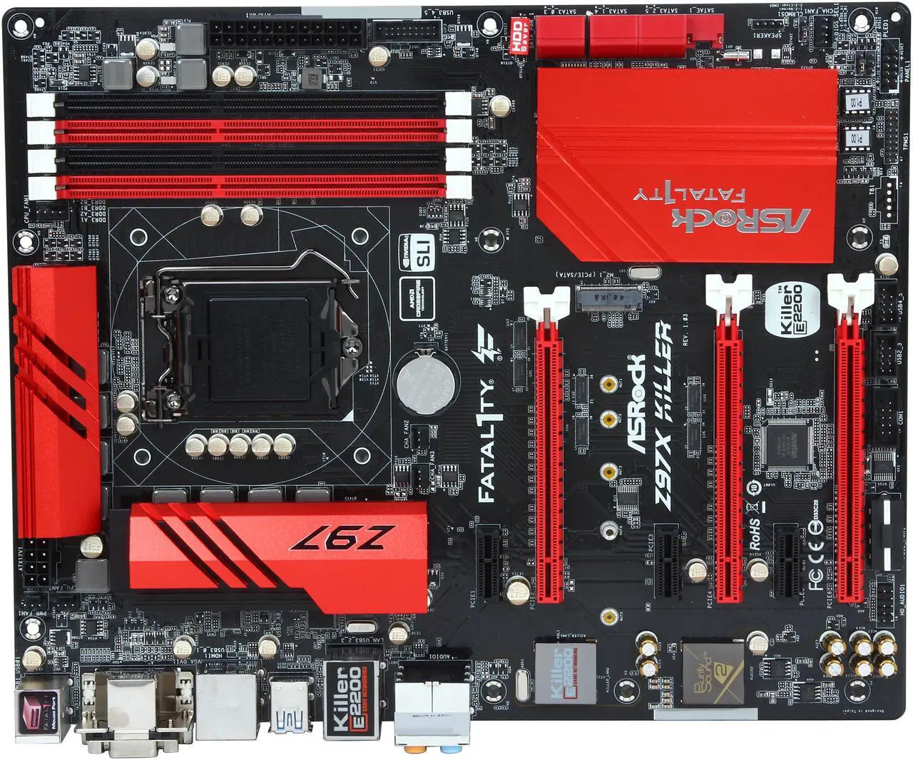 Alt view image 4 of 5 - ASRock ASRock Fatal1ty Gaming Fatal1ty Z97X Killer LGA 1150 Intel Z97 HDMI USB 3.0 ATX Intel Motherboard