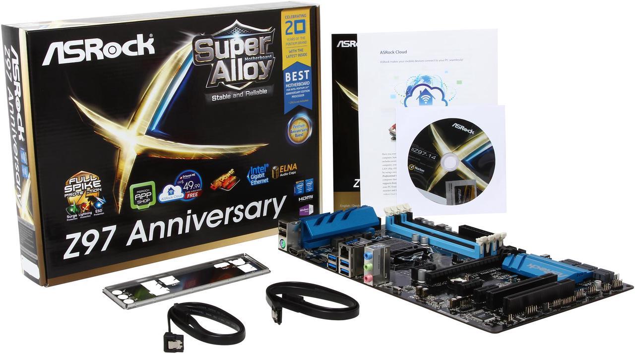 Alt view image 6 of 5 - ASRock Z97 Anniversary LGA 1150 Intel Z97 HDMI USB 3.0 ATX Intel Motherboard