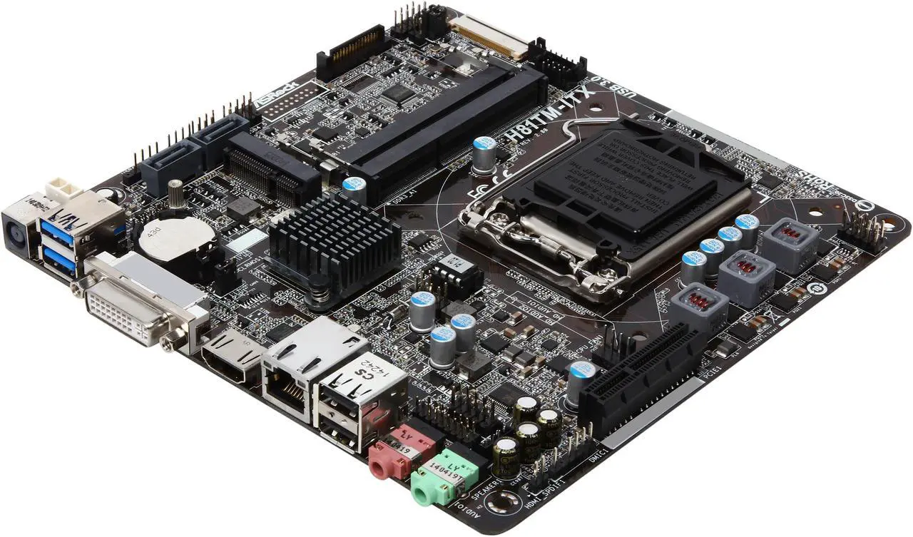 Main image of ASRock H81TM-ITX R2.0 LGA 1150 Intel H81 HDMI USB 3.0 Mini ITX Intel Motherboard