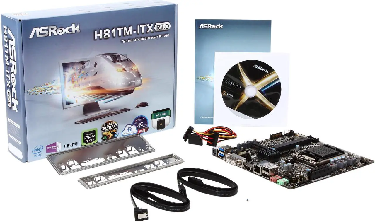 Alt view image 6 of 5 - ASRock H81TM-ITX R2.0 LGA 1150 Intel H81 HDMI USB 3.0 Mini ITX Intel Motherboard