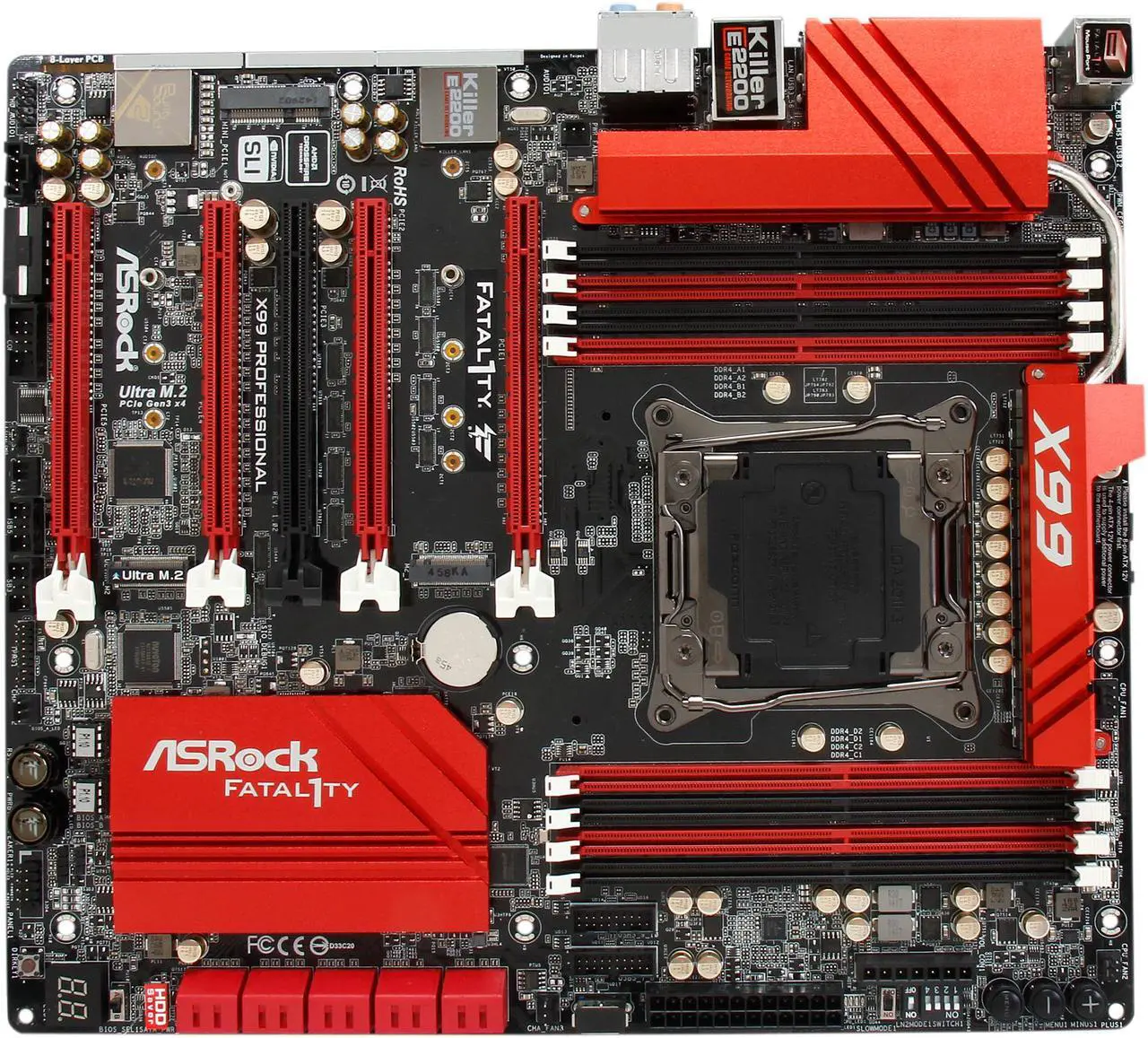 Alt view image 4 of 5 - ASRock X99 Professional LGA 2011-v3 Intel X99 USB 3.0 Extended ATX Intel Motherboard