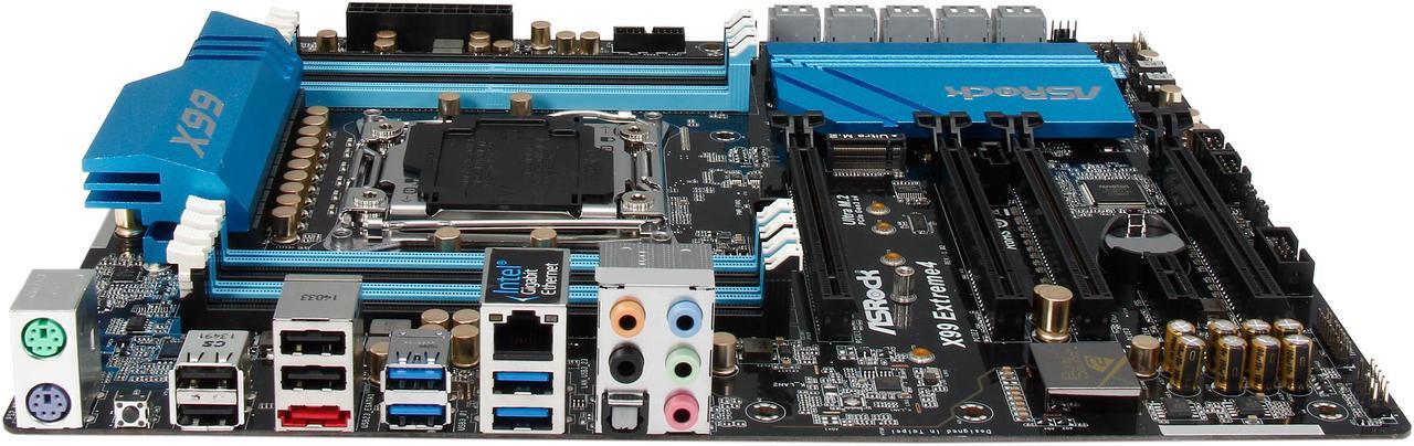 Alt view image 3 of 5 - ASRock X99 Extreme4 LGA 2011-v3 Intel X99 SATA 6Gb/s USB 3.1 ATX Intel Motherboard