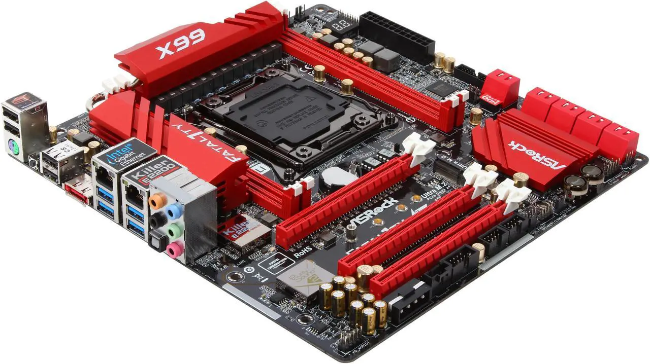 Main image of ASRock ASRock Fatal1ty Gaming Fatal1ty X99M Killer LGA 2011-v3 Intel X99 USB 3.0 Micro ATX Intel Motherboard