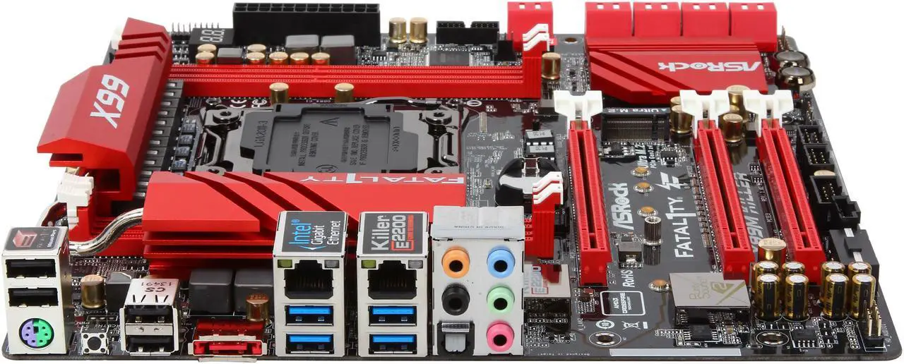Alt view image 3 of 5 - ASRock ASRock Fatal1ty Gaming Fatal1ty X99M Killer LGA 2011-v3 Intel X99 USB 3.0 Micro ATX Intel Motherboard