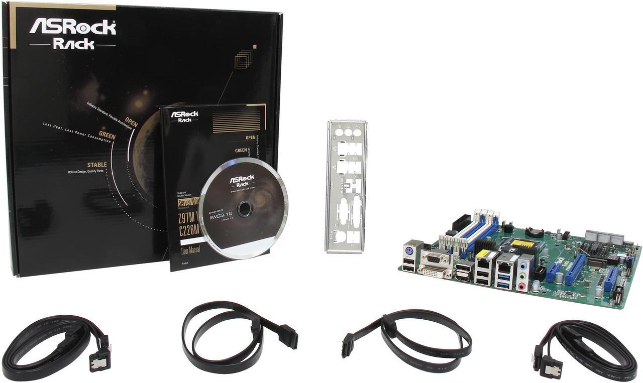 Alt view image 5 of 5 - ASRock C226M WS Micro ATX Server Motherboard LGA 1150 DDR3 1600 / 1333
