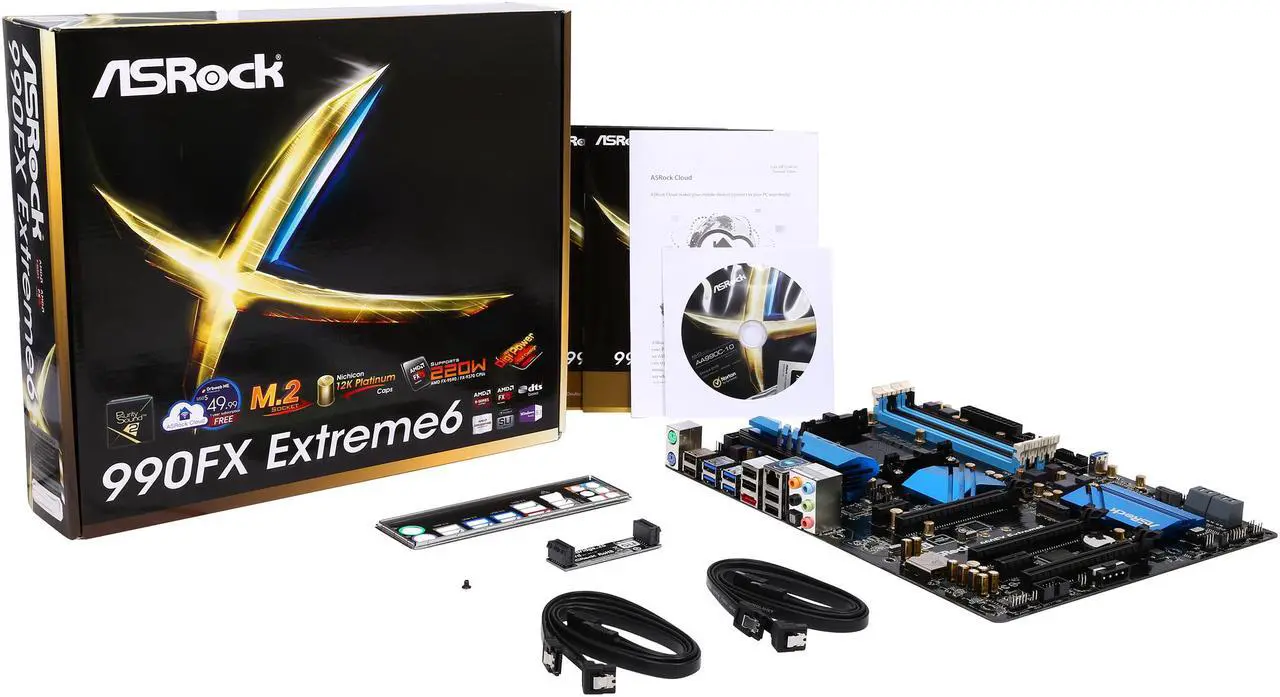 Alt view image 6 of 5 - ASRock 990FX Extreme6 AM3+ Northbridge: AMD 990FX Southbridge: AMD SB950 USB 3.0 ATX AMD Motherboard