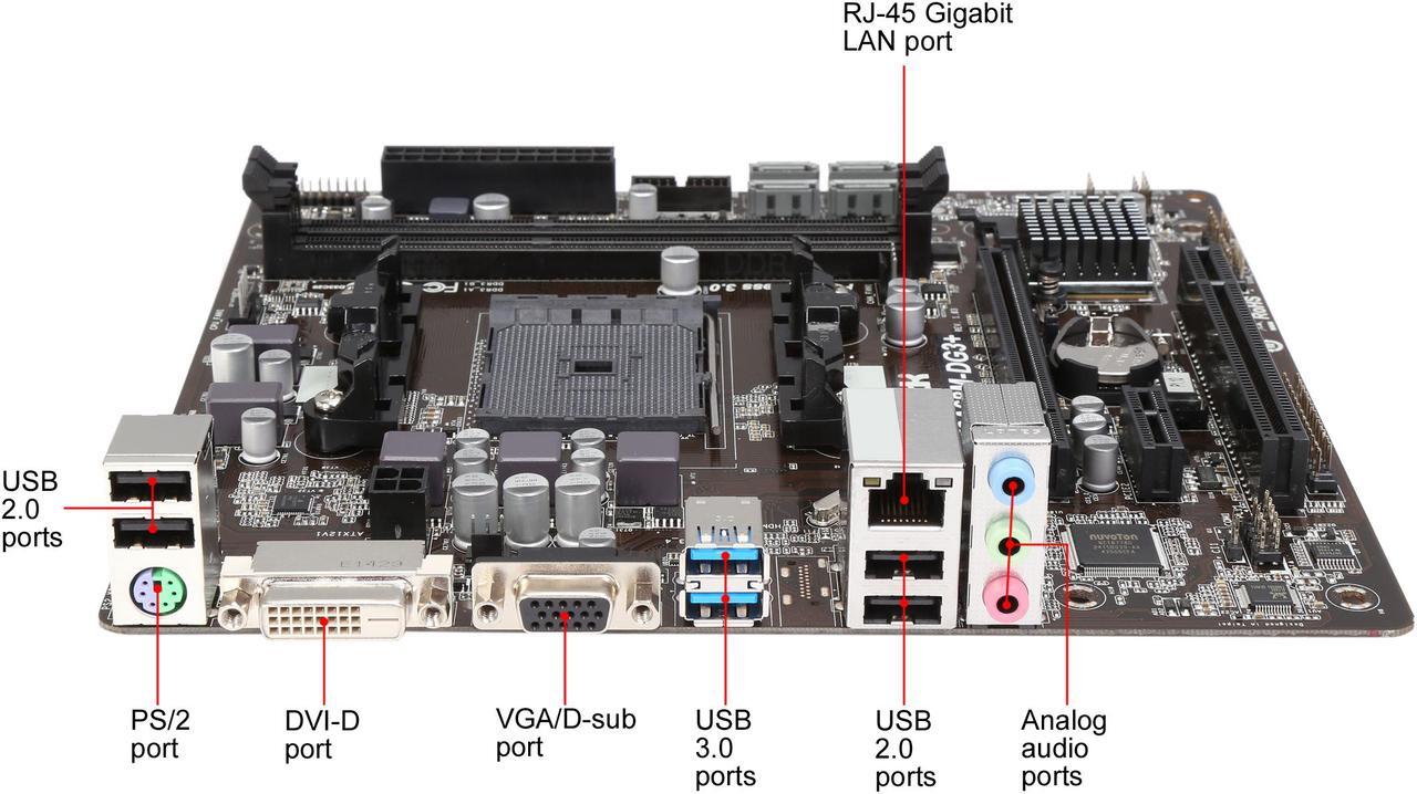 Alt view image 4 of 8 - ASRock FM2A68M-DG3+ FM2+ / FM2 AMD A68H FCH (Bolton D2H) SATA 6Gb/s USB 3.0 Micro ATX AMD Motherboard