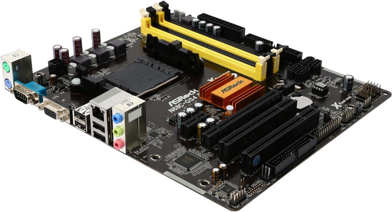 ASRock N68C-GS4 FX 95W Socket AM3+ / AM3 / AM2+ / AM2 processors NVIDIA GeForce 7025 / nForce 630a Micro ATX AMD Motherboard