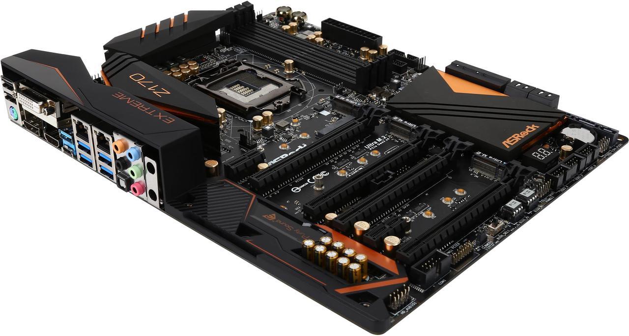 Alt view image 3 of 8 - ASRock Z170 Extreme7+ LGA 1151 Intel Z170 HDMI SATA 6Gb/s USB 3.1 USB 3.0 ATX Intel Motherboard