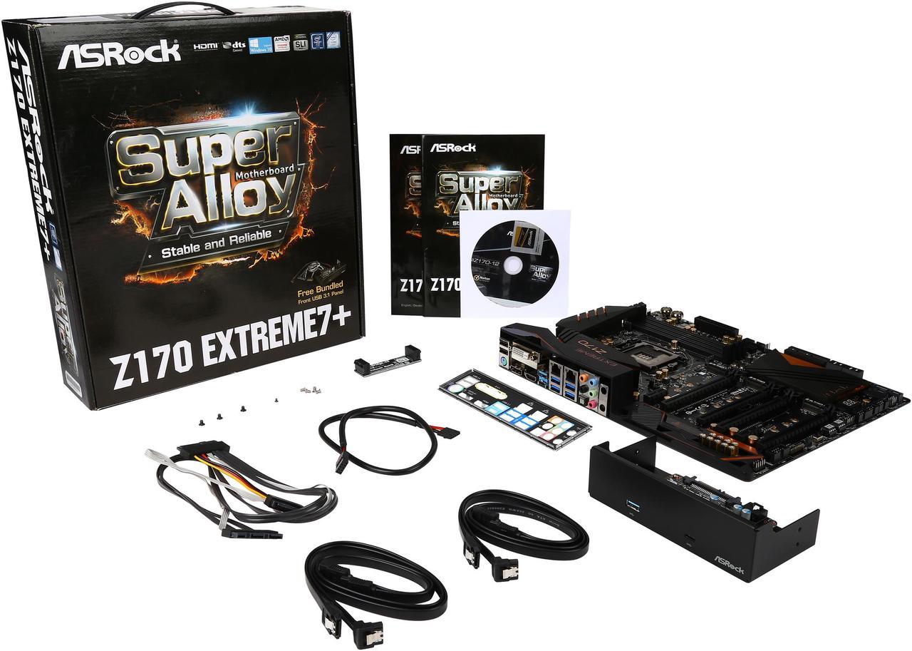 Alt view image 9 of 8 - ASRock Z170 Extreme7+ LGA 1151 Intel Z170 HDMI SATA 6Gb/s USB 3.1 USB 3.0 ATX Intel Motherboard