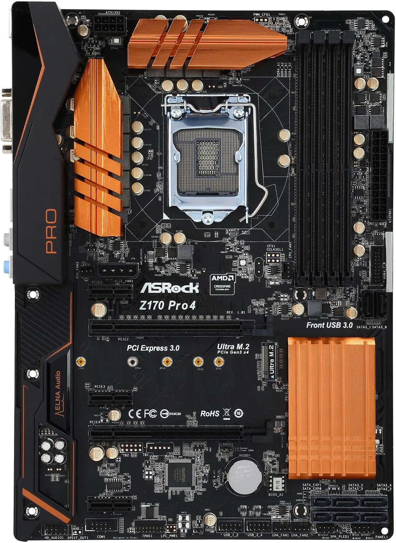 Alt view image 4 of 5 - ASRock Z170 Pro4 LGA 1151 Intel Z170 HDMI USB 3.0 ATX Intel Motherboard