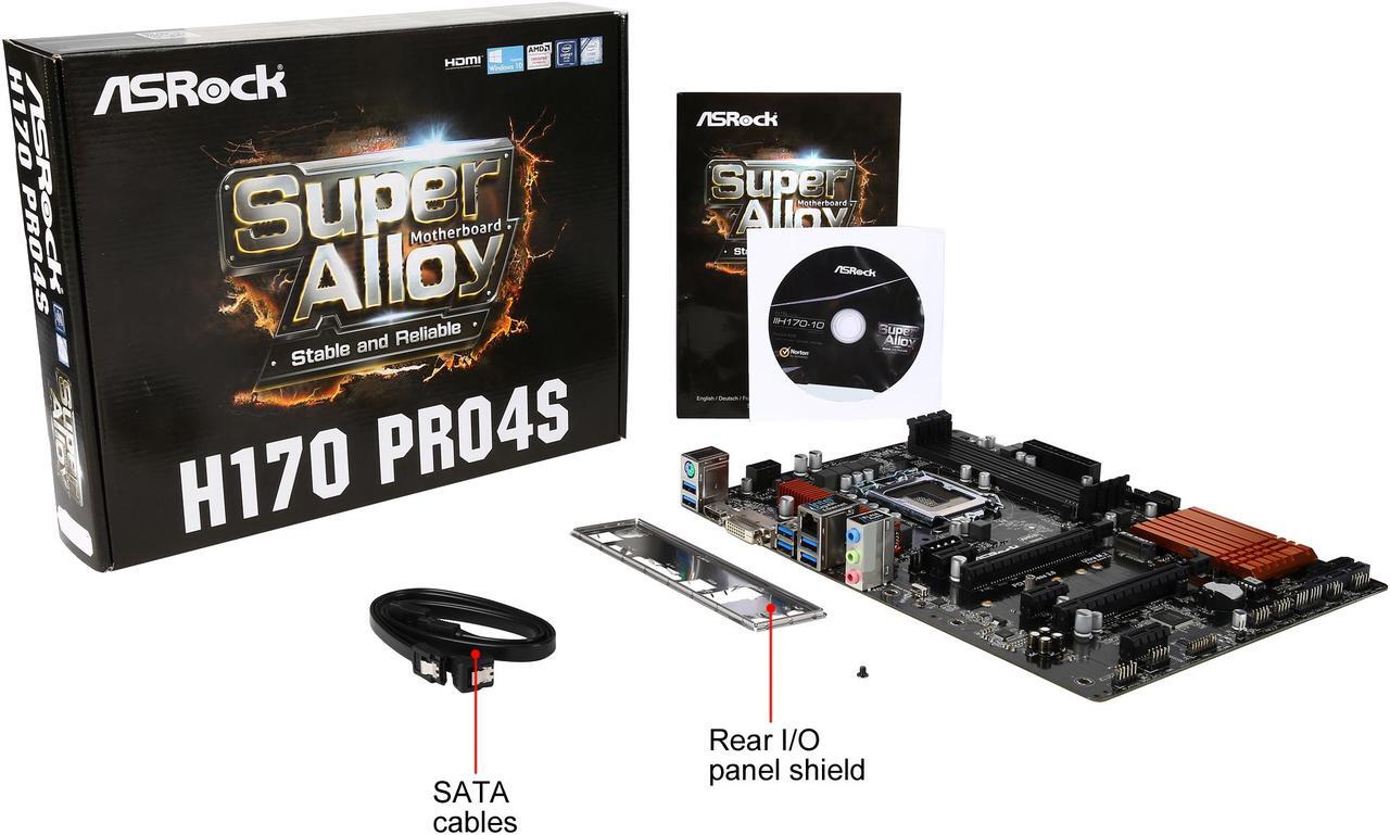 Alt view image 8 of 7 - ASRock H170 Pro4S LGA 1151 Intel H170 HDMI USB 3.0 ATX Intel Motherboard