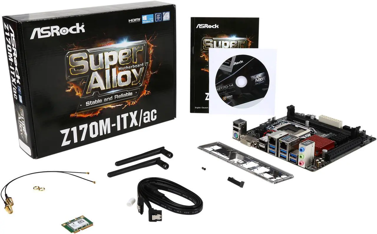 Alt view image 6 of 5 - ASRock Z170M-ITX/ac LGA 1151 Intel Z170 HDMI USB 3.0 Mini ITX Intel Motherboard