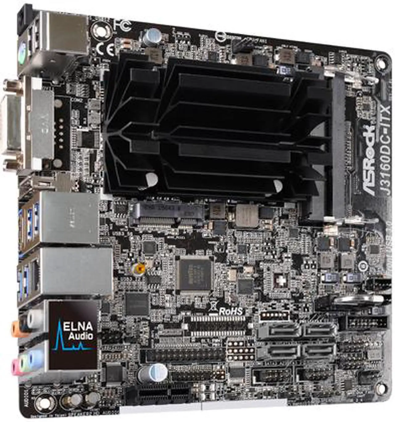 Alt view image 3 of 5 - ASRock J3160DC-ITX Mini ITX Motherboard / CPU Combo