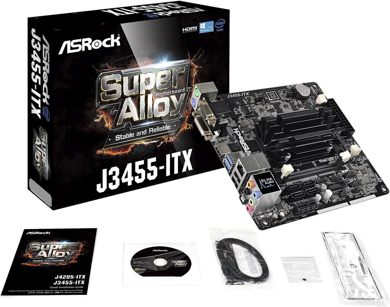 Alt view image 6 of 7 - ASRock J3455-ITX Intel Quad-Core Processor J3455 (up to 2.3GHz) Mini ITX Motherboard / CPU Combo