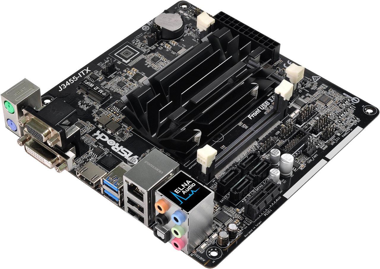 Main image of ASRock J3455-ITX Intel Quad-Core Processor J3455 (up to 2.3GHz) Mini ITX Motherboard / CPU Combo