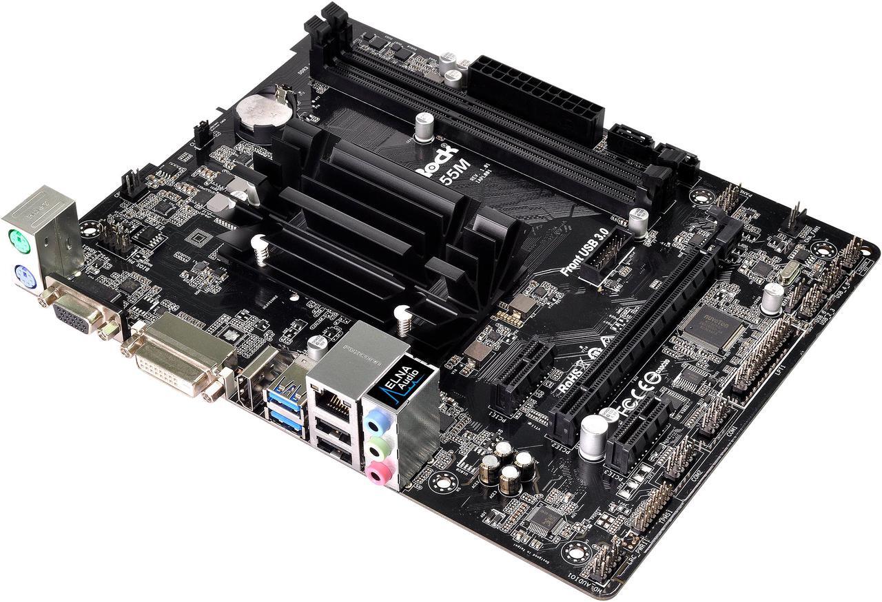 Main image of ASRock J3455M Intel Quad-Core Celeron Processor J3455 (up to 2.3 GHz) Micro ATX Motherboard / CPU Combo