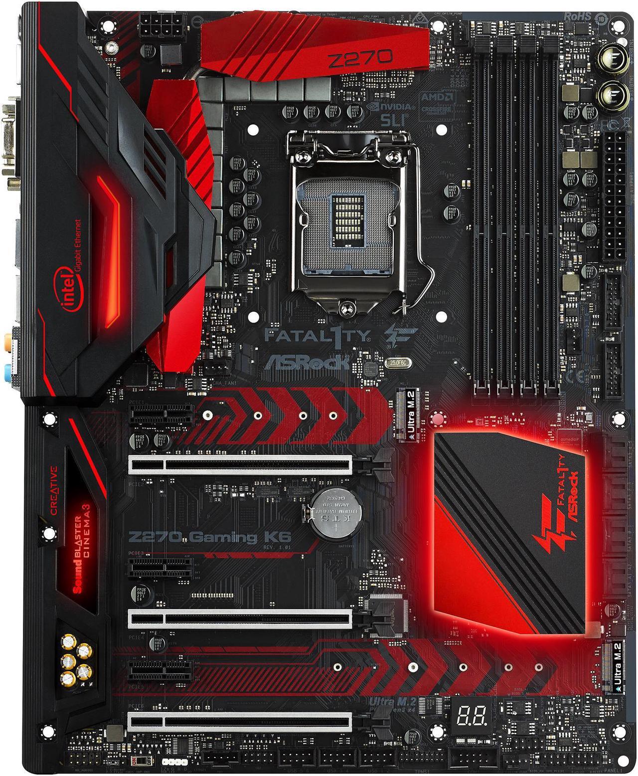 Main image of ASRock Fatal1ty Z270 Gaming K6 LGA 1151 Intel Z270 HDMI USB 3.1 ATX Motherboards - Intel