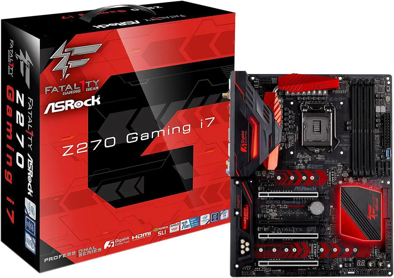 Alt view image 7 of 7 - ASRock Fatal1ty Z270 GAMING I7 LGA 1151 Intel Z270 HDMI USB 3.1 ATX Motherboards - Intel