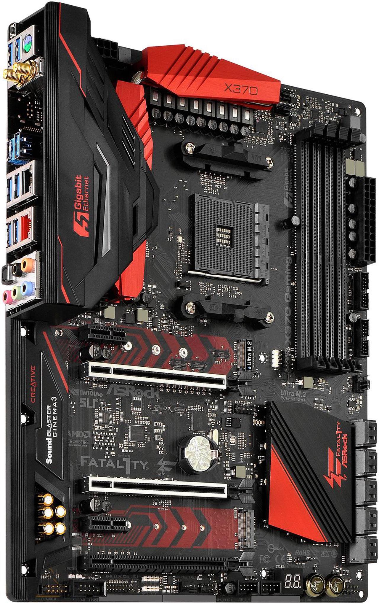 Alt view image 4 of 10 - ASRock Fatal1ty X370 Professional Gaming AM4 AMD Promontory X370 ATX AMD Motherboard