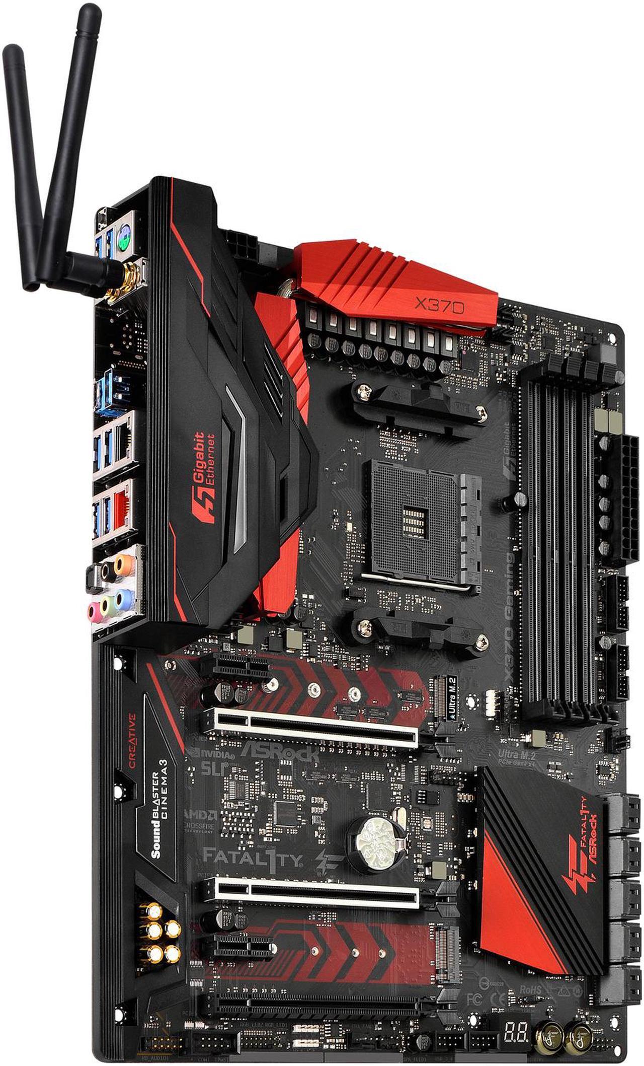 Alt view image 5 of 10 - ASRock Fatal1ty X370 Professional Gaming AM4 AMD Promontory X370 ATX AMD Motherboard
