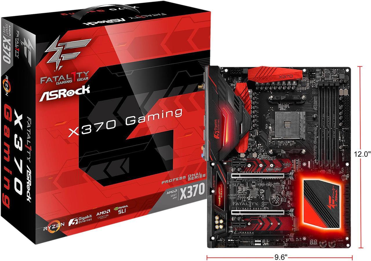 Alt view image 10 of 10 - ASRock Fatal1ty X370 Professional Gaming AM4 AMD Promontory X370 ATX AMD Motherboard