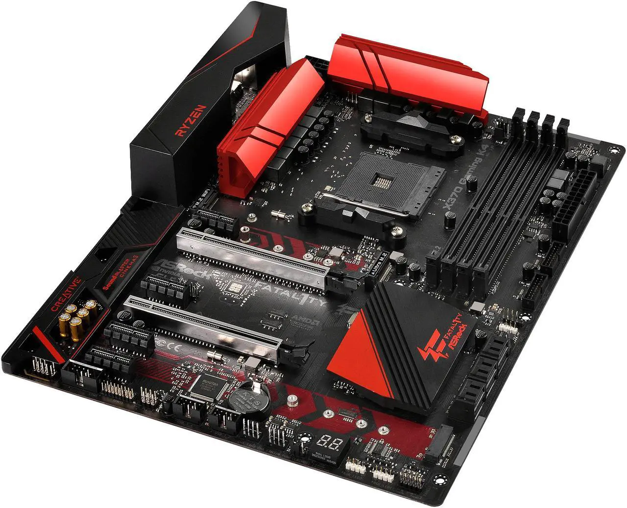 Alt view image 3 of 7 - ASRock Fatal1ty X370 Gaming K4 AM4 AMD Promontory X370 USB 3.1 HDMI ATX AMD Motherboard