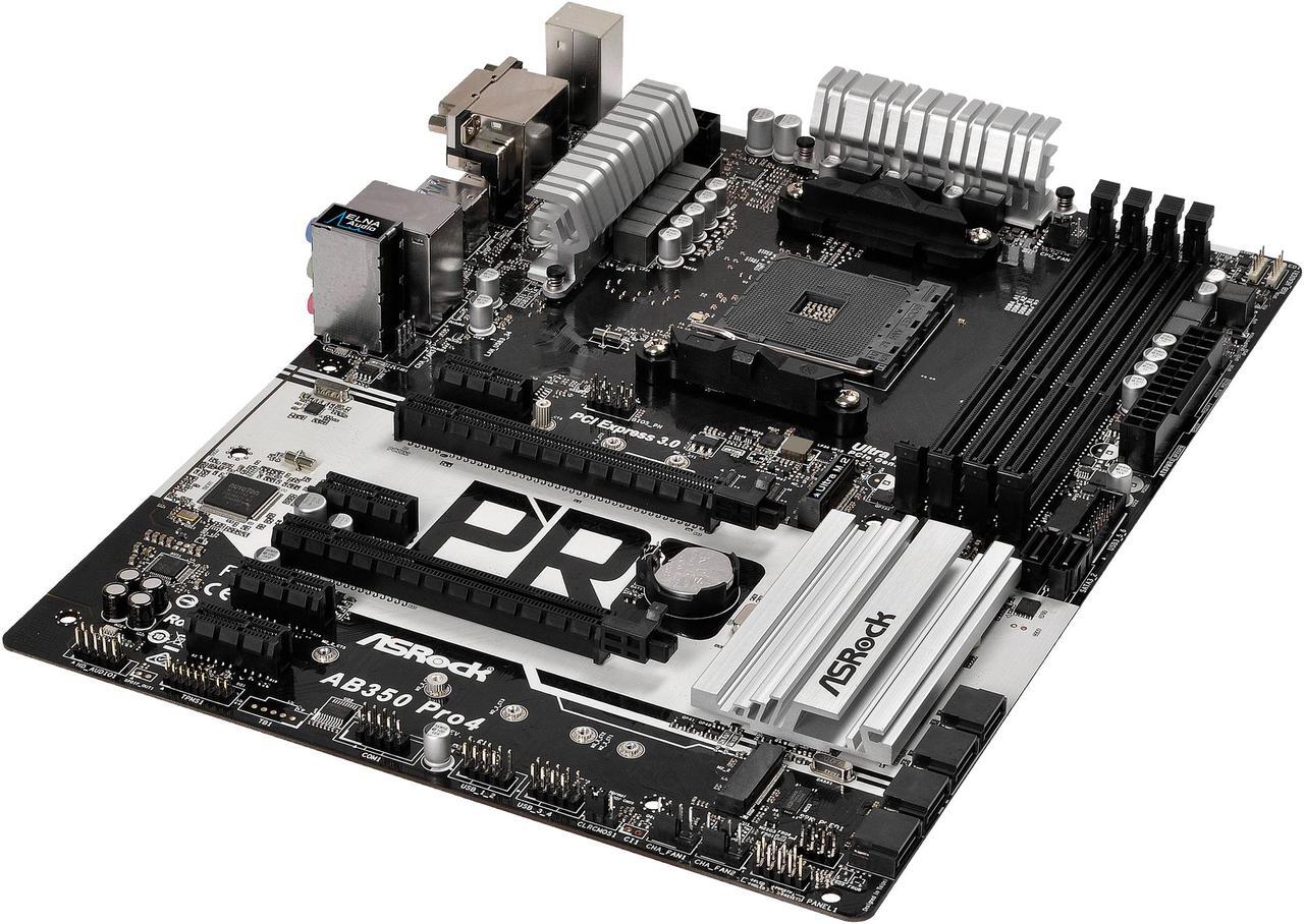 Alt view image 3 of 7 - ASRock AB350 Pro4 AM4 AMD Promontory B350 USB 3.1 HDMI ATX AMD Motherboard