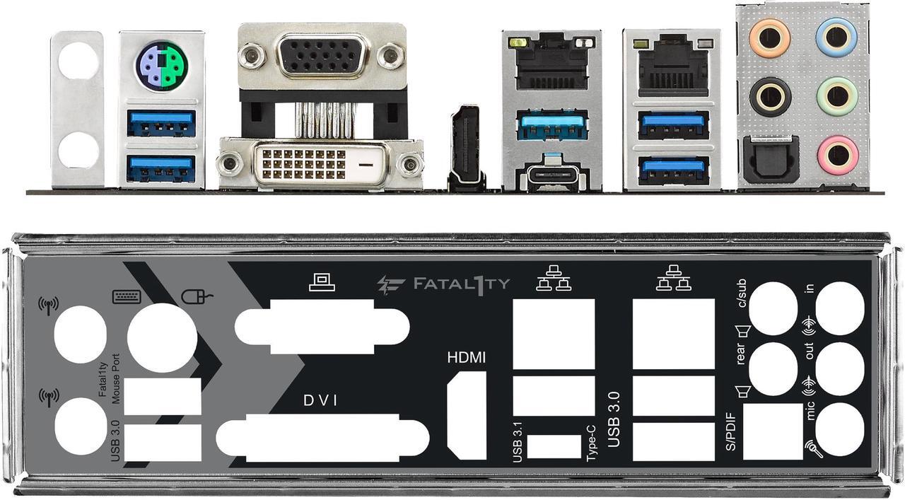 Alt view image 4 of 7 - ASRock Fatal1ty Z370 Gaming K6 LGA 1151 (300 Series) Intel Z370 HDMI USB 3.1 ATX Intel Motherboard