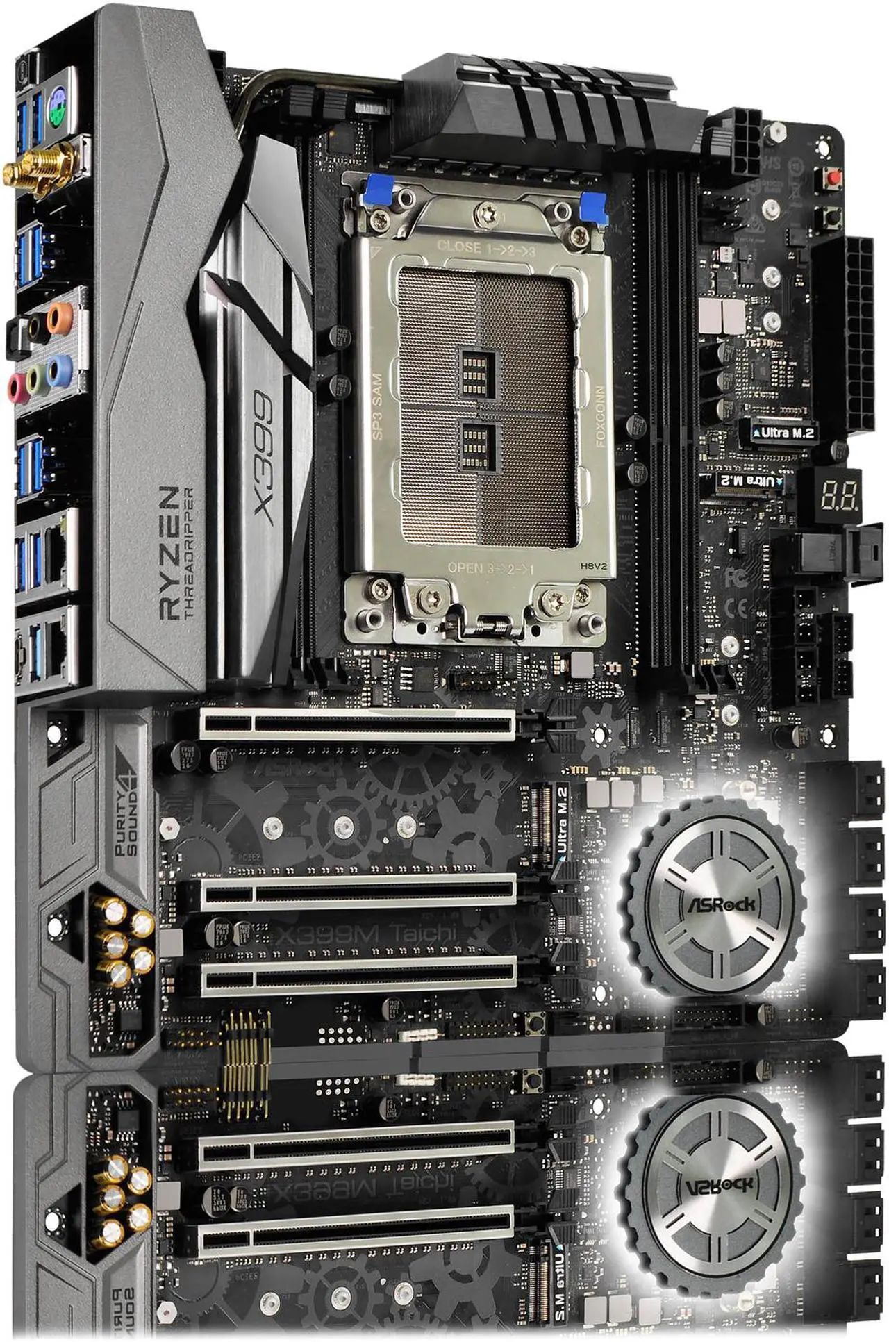 Alt view image 4 of 10 - ASRock X399M TAICHI sTR4 AMD X399 Micro ATX AMD Motherboard