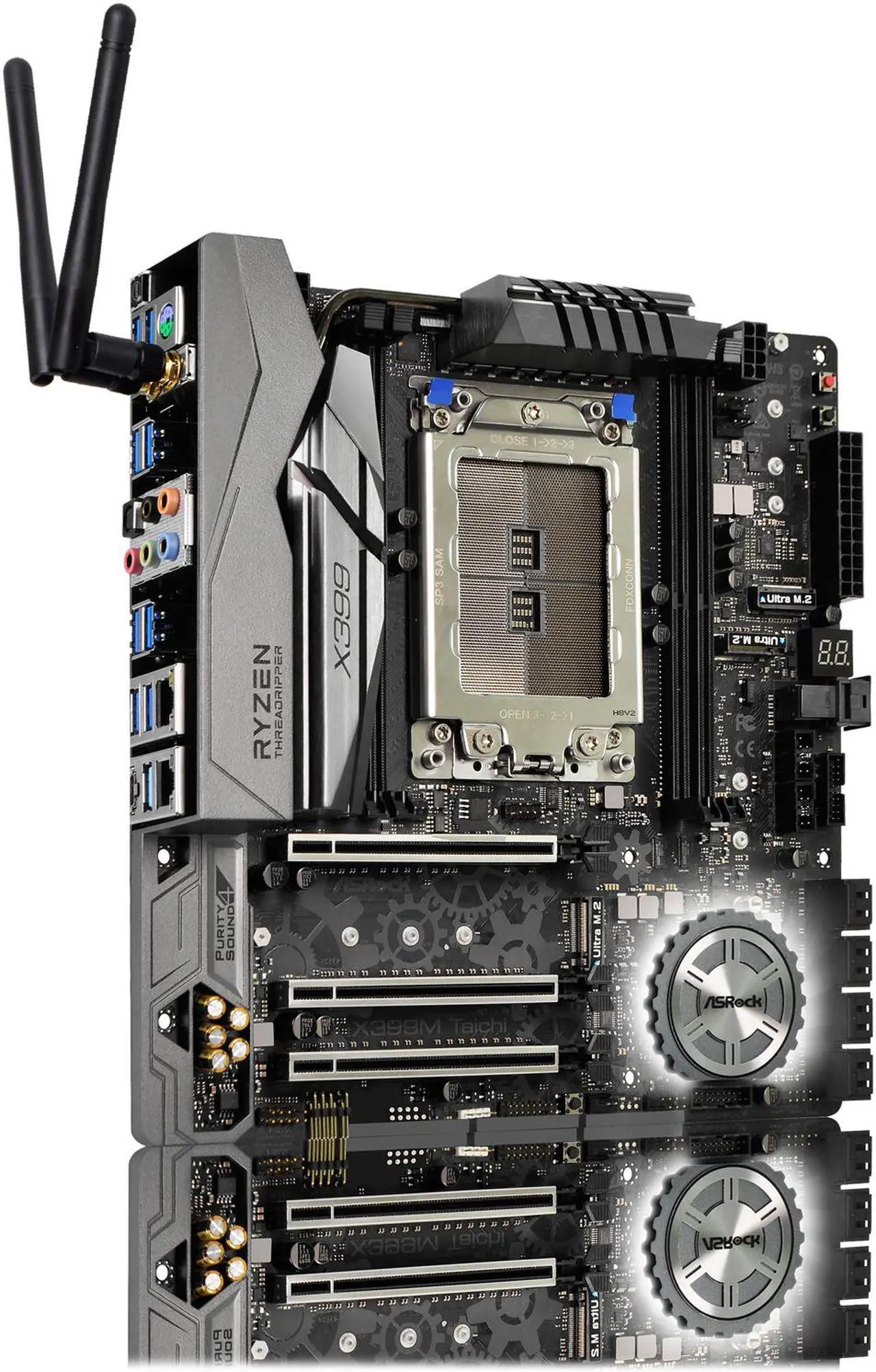 Alt view image 5 of 10 - ASRock X399M TAICHI sTR4 AMD X399 Micro ATX AMD Motherboard