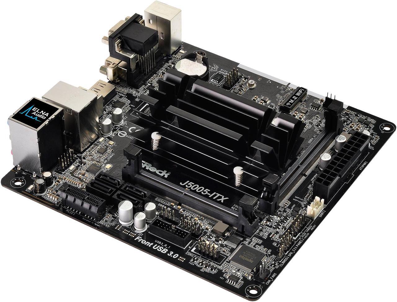 Alt view image 2 of 6 - ASRock J5005-ITX Intel Quad-Core Pentium Silver Processor J5005 (up to 2.8 GHz) Mini ITX Motherboard / CPU Combo