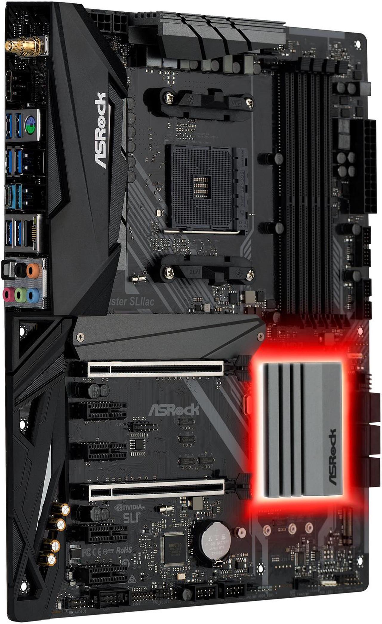Alt view image 4 of 11 - ASRock X470 Master SLI/AC AM4 AMD Ryzen 3000 Series CPU Ready ATX AMD Motherboard