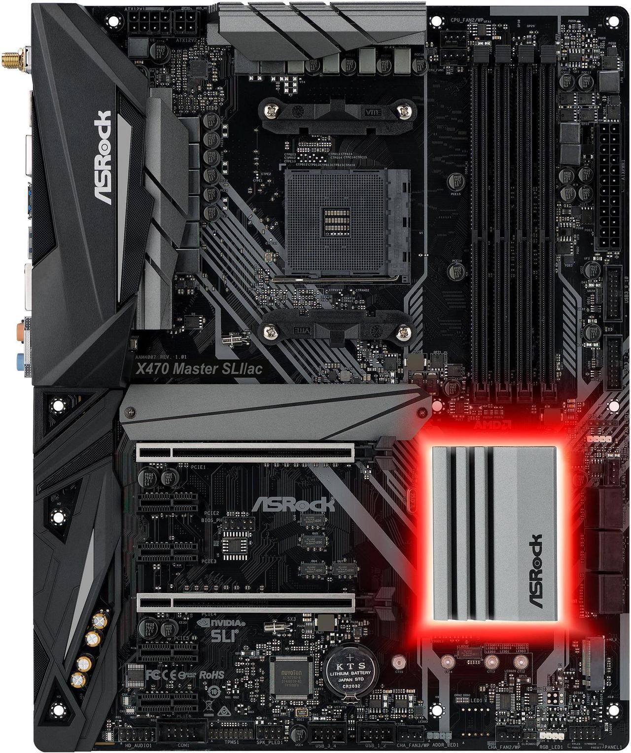 Main image of ASRock X470 Master SLI/AC AM4 AMD Ryzen 3000 Series CPU Ready ATX AMD Motherboard