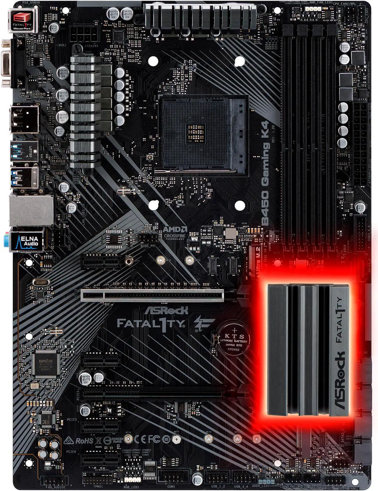 ASRock Fatal1ty B450 GAMING K4 AM4 ATX AMD Motherboard - Newegg.com