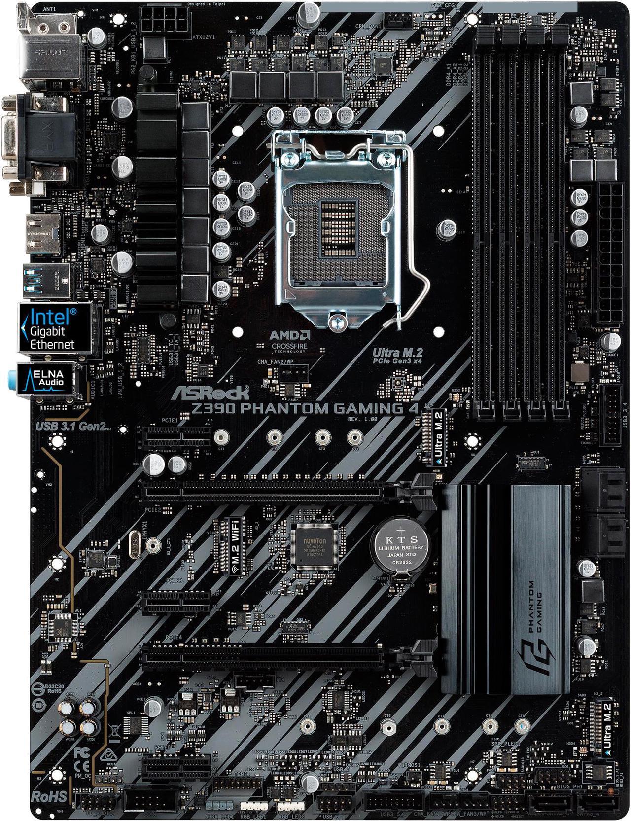 Main image of ASRock Z390 Phantom Gaming 4 LGA 1151 (300 Series) Intel Z390 SATA 6Gb/s ATX Intel Motherboard