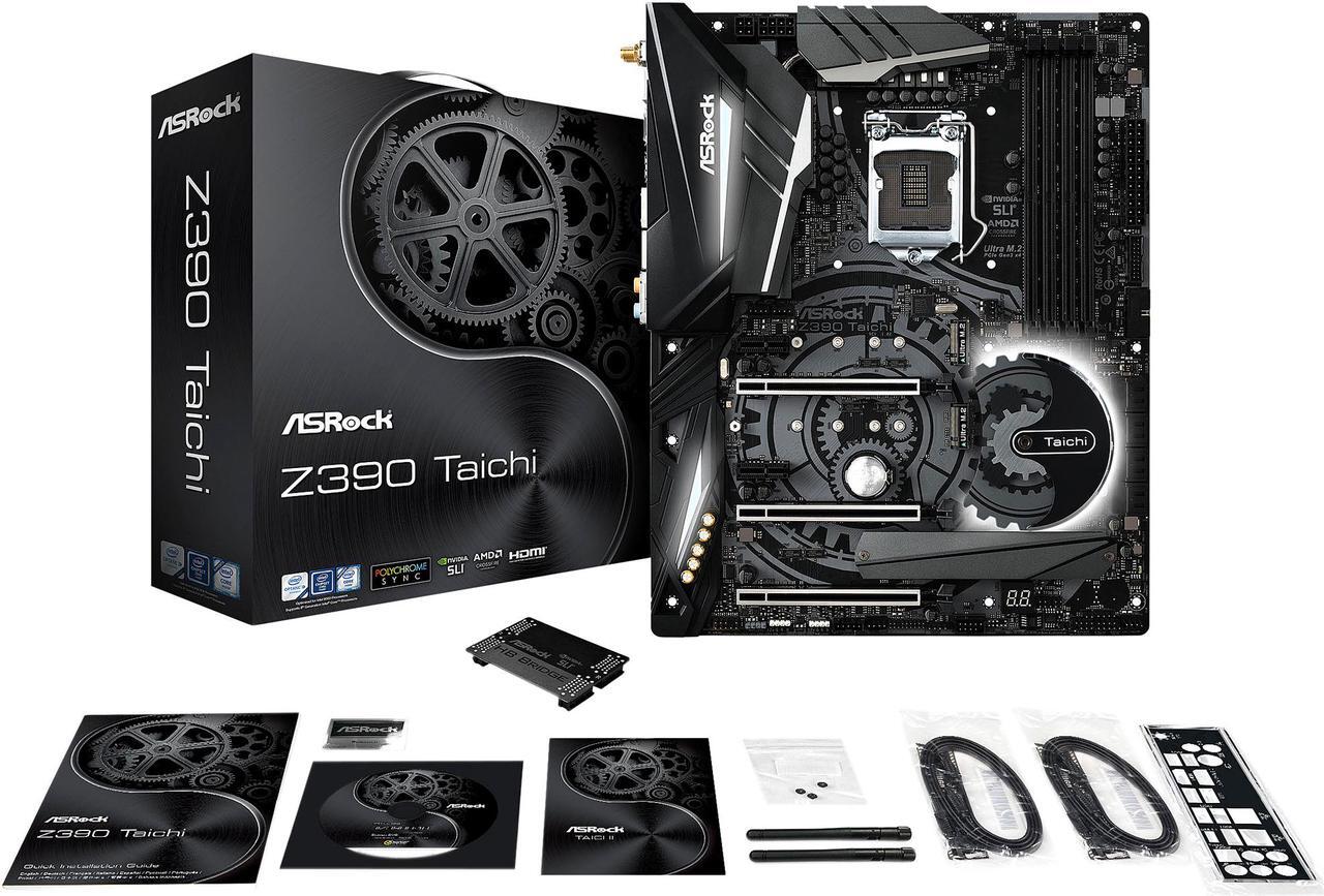 Alt view image 8 of 10 - ASRock Z390 Taichi LGA 1151 (300 Series) Intel Z390 SATA 6Gb/s ATX Intel Motherboard