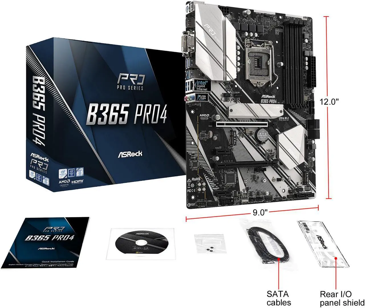 Alt view image 7 of 8 - ASRock B365 Pro4 LGA 1151 (300 Series) Intel B365 ATX Intel Motherboard