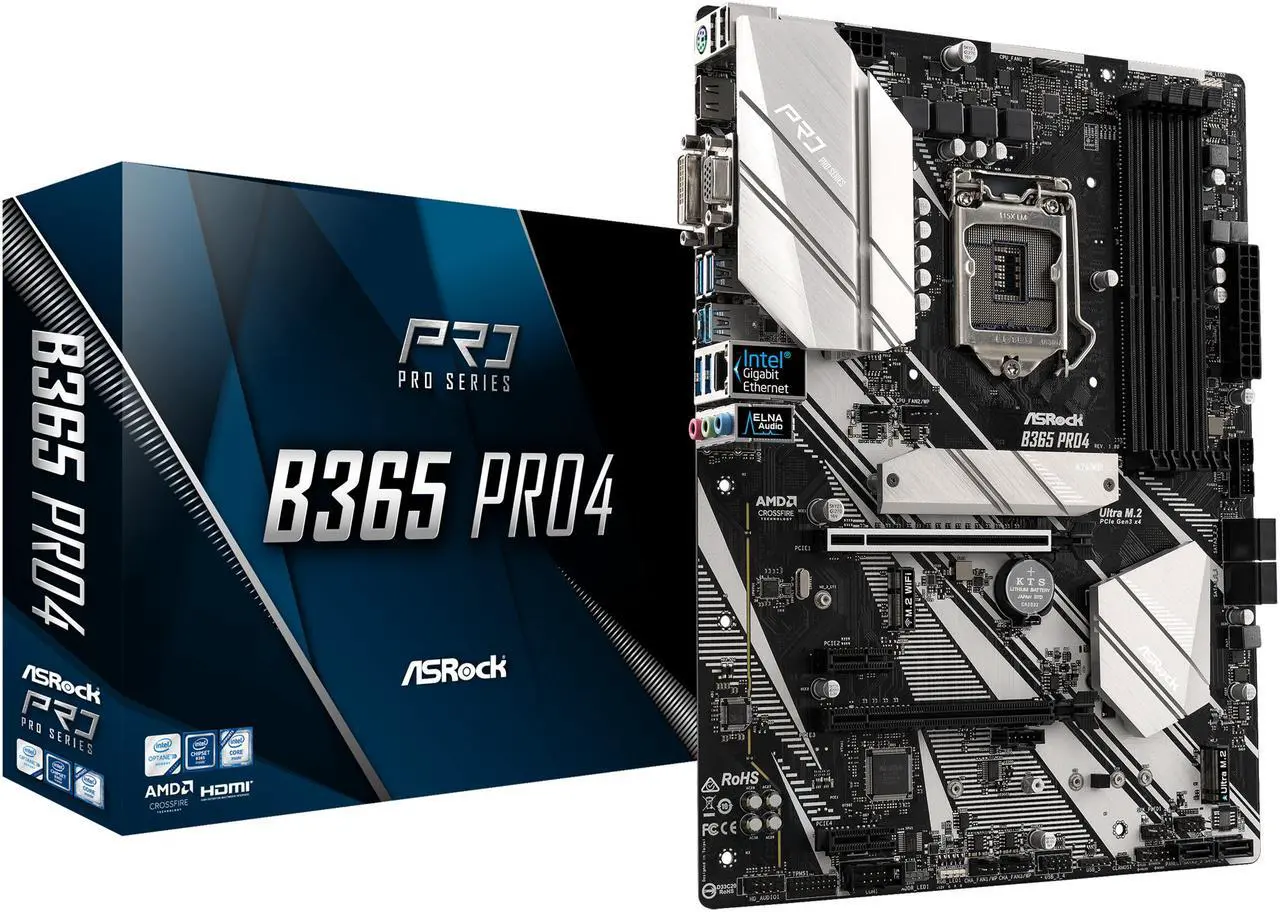 Alt view image 8 of 8 - ASRock B365 Pro4 LGA 1151 (300 Series) Intel B365 ATX Intel Motherboard