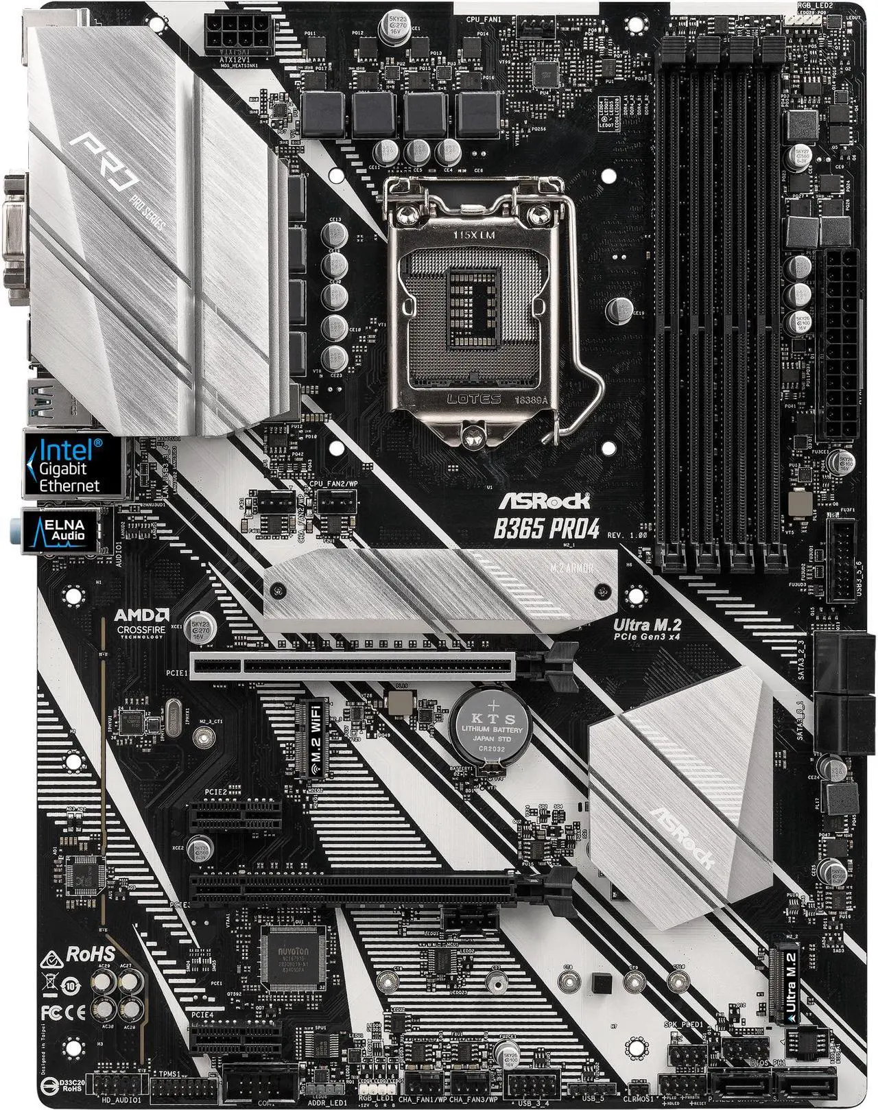 Main image of ASRock B365 Pro4 LGA 1151 (300 Series) Intel B365 ATX Intel Motherboard
