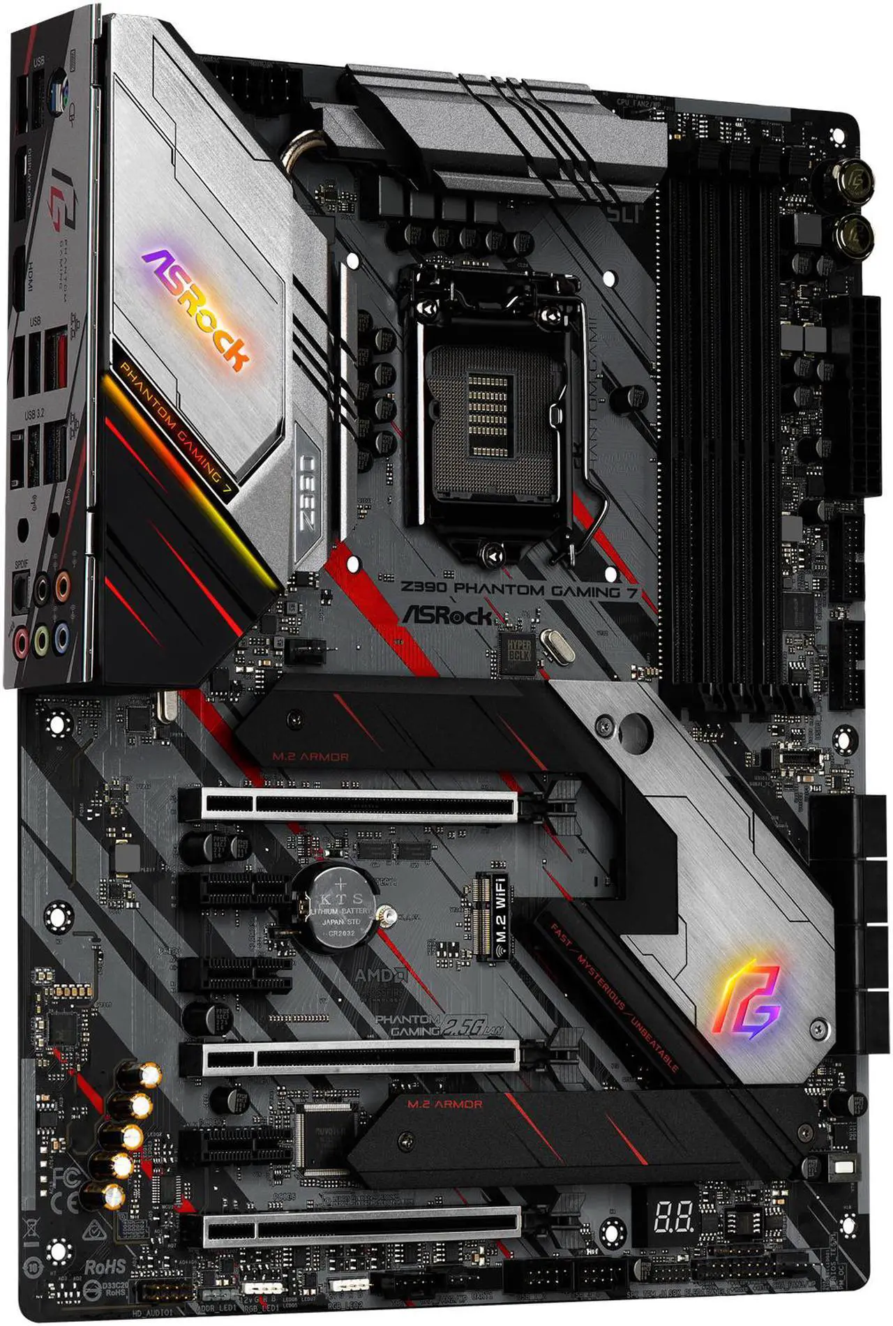 Alt view image 2 of 10 - ASRock Z390 PHANTOM GAMING 7 LGA 1151 (300 Series) Intel Z390 ATX Intel Motherboard