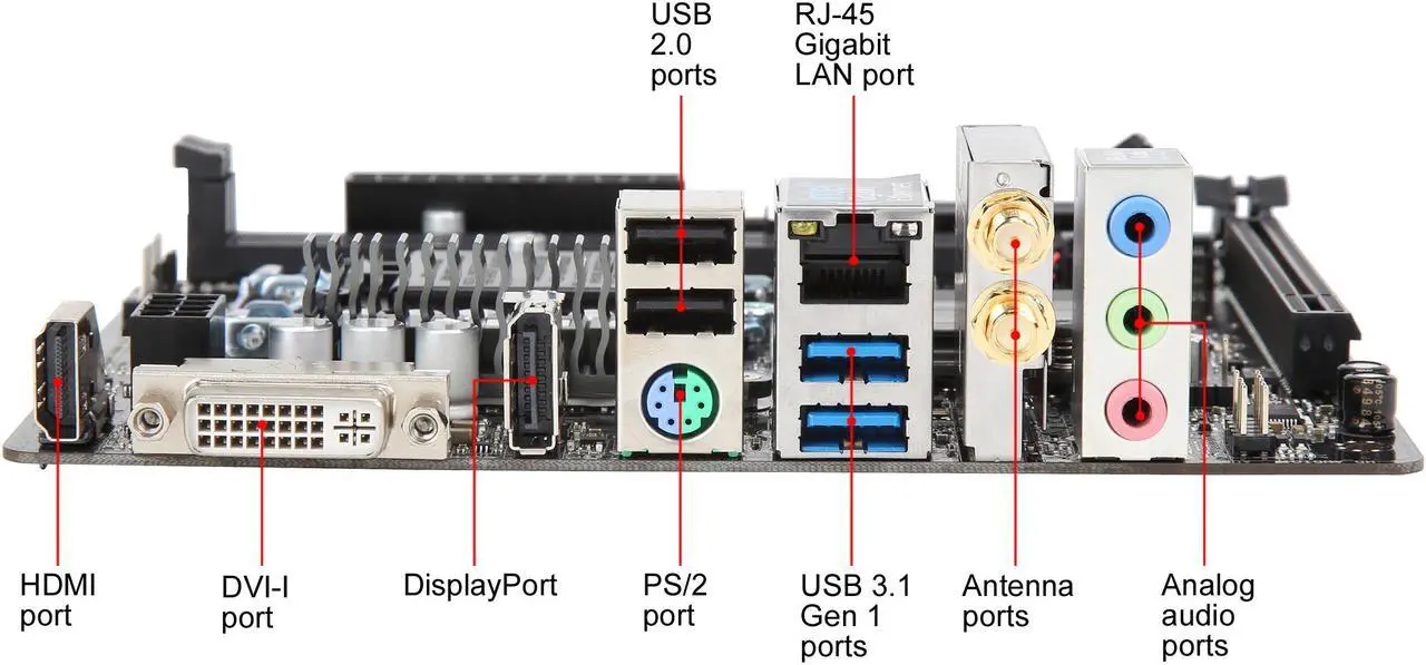 Alt view image 5 of 6 - ASRock H310CM-ITX/ac LGA 1151 (300 Series) Intel H310 Mini ITX Intel Motherboard