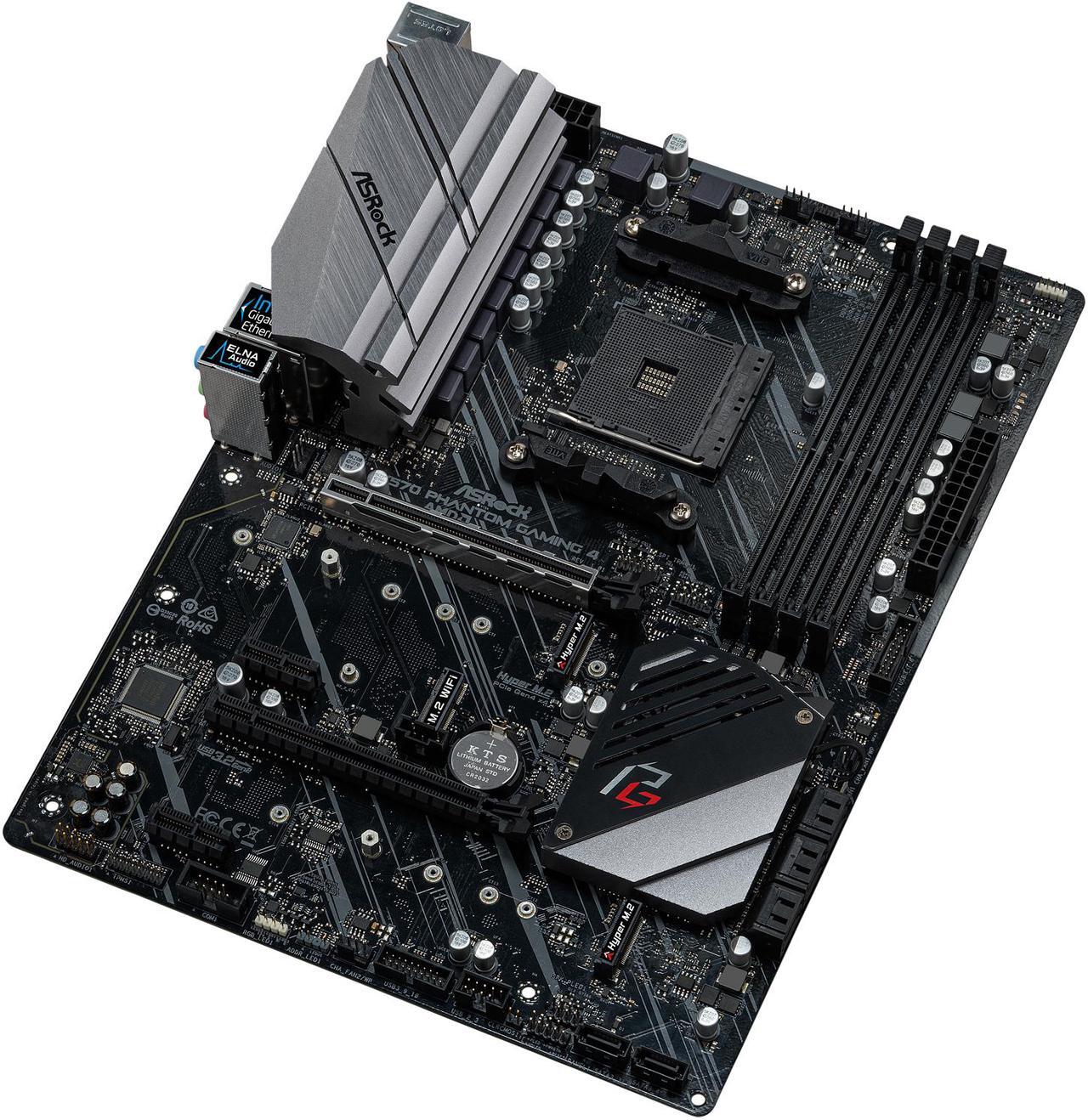 Alt view image 4 of 9 - ASRock X570 PHANTOM GAMING 4 AM4 AMD X570 SATA 6Gb/s ATX AMD Motherboard